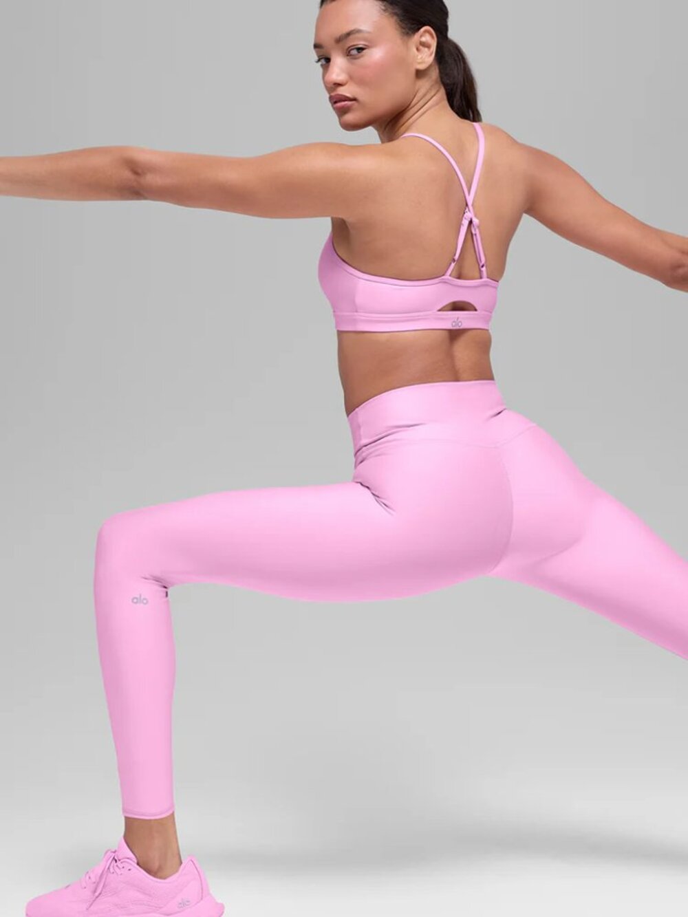 HIgh Waist Airlift Leggings - Alo - Candy Heart Pink
